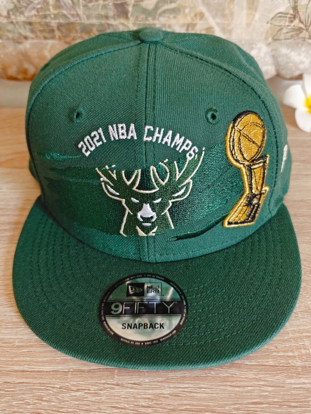 Milwaukee Bucks 2021 New Era Green NBA Finals Champions 9Fifty Snapback Cap